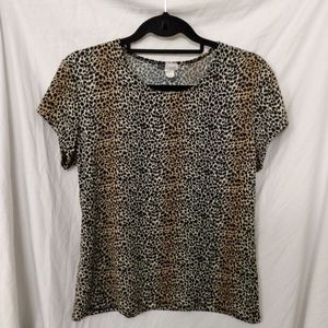 KC Stevens animal print top
